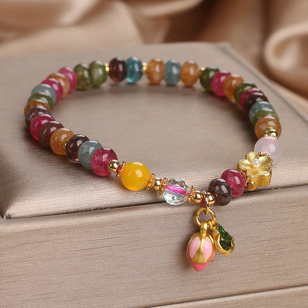 FREE Today: Fortune Strength Tourmaline Lotus Seedpod Bracelet