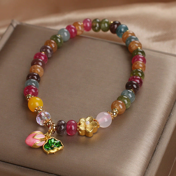 FREE Today: Fortune Strength Tourmaline Lotus Seedpod Bracelet