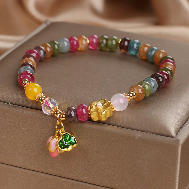 FREE Today: Fortune Strength Tourmaline Lotus Seedpod Bracelet