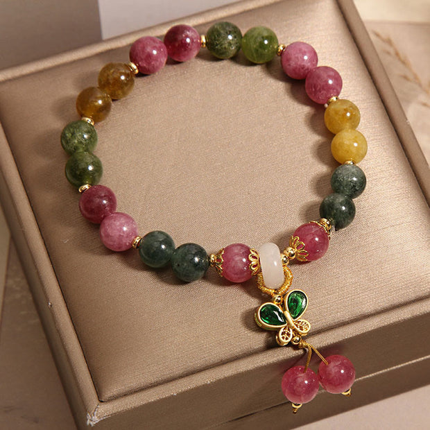 FREE Today: Wisdom Communication Tourmaline Jade Butterfly Bracelet