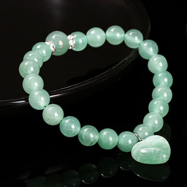 FREE Today: Good Fortune Talisman Various Crystal Green Aventurine Love Heart Bracelet