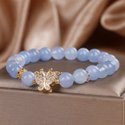 Buddha Stones Aquamarine Butterfly Serenity Bracelet Bracelet BS 4