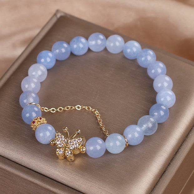 FREE Today: Emotional Healing Aquamarine Butterfly Bracelet