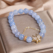 Buddha Stones Aquamarine Butterfly Serenity Bracelet Bracelet BS 7