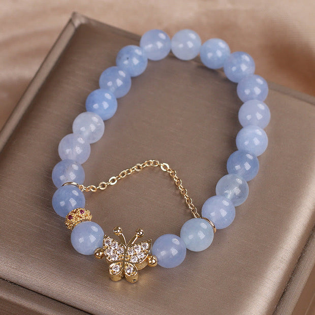 FREE Today: Emotional Healing Aquamarine Butterfly Bracelet