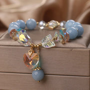 Buddha Stones Aquamarine Green Crystal Healing Bracelet