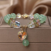 Buddha Stones Aquamarine Green Crystal Healing Bracelet