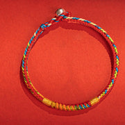 FREE Today: Protection And Connection Multicolor Red String Alloy 925 Sterling Silver Buckle Bracelet