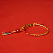 Buddha Stones Colorful String Cinnabar Concentration Bracelet