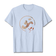 Buddha Stones OM Lotus Koi Fish Cotton Tee T-shirt