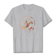 Buddha Stones OM Lotus Koi Fish Cotton Tee T-shirt