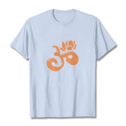 Buddha Stones OM Lotus Flower Cotton Tee T-shirt