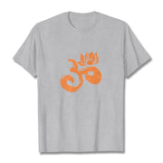 Buddha Stones OM Lotus Flower Cotton Tee T-shirt T-Shirts BS LightGrey 2XL