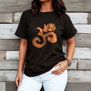 Buddha Stones OM Lotus Flower Cotton Tee T-shirt T-Shirts BS 7