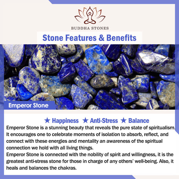 Buddha Stones Emperor Stone Happiness Spacer Bead Bracelet