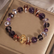 Buddha Stones Amethyst Pumpkin Inner Peace And Healing Bracelet