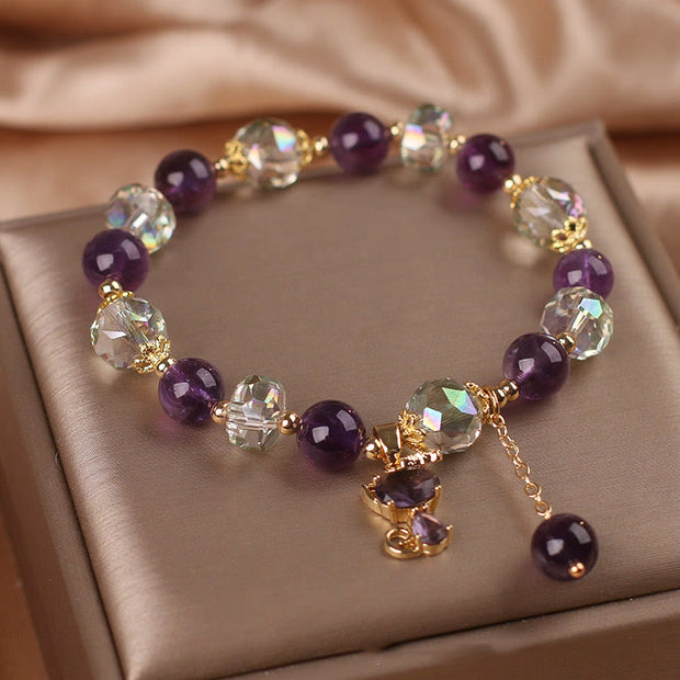 FREE Today: Healing Mind Amethyst White Crystal Fox Bracelet