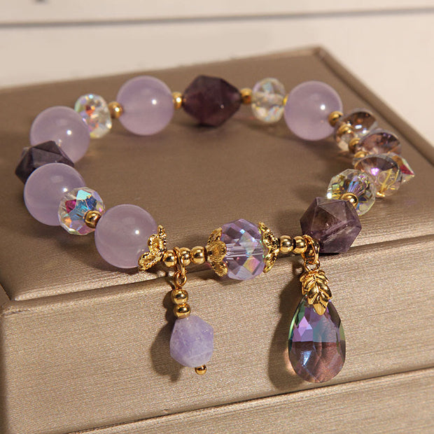 FREE Today: Positive Transformation Amethyst White Crystal Drop Bracelet