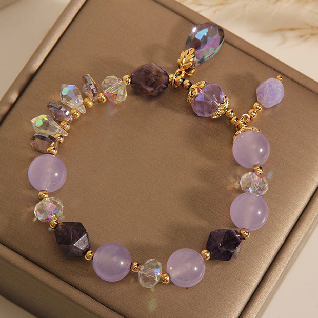 FREE Today: Positive Transformation Amethyst White Crystal Drop Bracelet