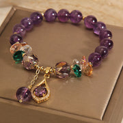 FREE Today: Relieves Stress Amethyst Green Crystal Citrine White Crystal Bracelet