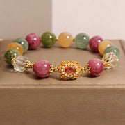 FREE Today: Love Wisdom Tourmaline Pearl Pink Crystal White Crystal Bracelet