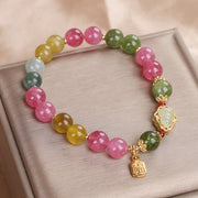 Buddha Stones Tourmaline Fu Character Love Bracelet Bracelet BS 7