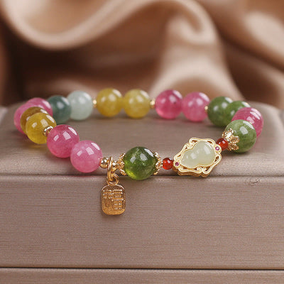 FREE Today: Positive Happiness Tourmaline Fu Character Bracelet