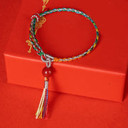 Buddha Stones Colorful String Cinnabar Concentration Bracelet