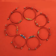 Buddha Stones Red String Chinese Characters Protection Bracelet