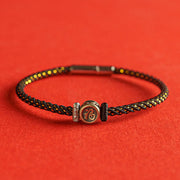 FREE Today: Luck Fortune Braided String 925 Sterling Silver Fu Character Bracelet