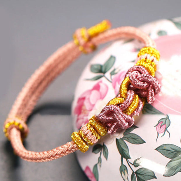 Buddha Stones Red String Saddle Knot Strength Bracelet Bracelet BS 18