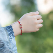 Buddha Stones Red String 925 Sterling Silver Safe Luck Bracelet Bracelet BS 9