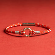 Buddha Stones Red String 925 Sterling Silver Safe Luck Bracelet Bracelet BS Red 19cm