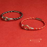 Buddha Stones Red String 925 Sterling Silver Safe Luck Bracelet