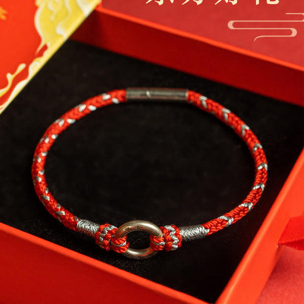 Buddha Stones Red String 925 Sterling Silver Safe Luck Bracelet Bracelet BS 12