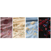 Buddha Stones Wool Shawl 3D Floral Embroidery Tassel Winter Cozy Travel Scarf Wrap Shawl BS 27