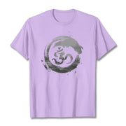 Buddha Stones Om Lotus Cotton Tee T-shirt T-Shirts BS Plum 2XL