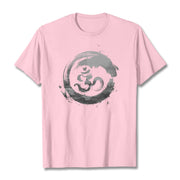 Buddha Stones Om Lotus Cotton Tee T-shirt T-Shirts BS LightPink 2XL