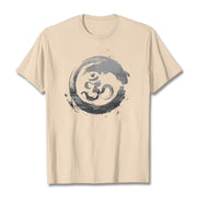 Buddha Stones Om Lotus Cotton Tee T-shirt T-Shirts BS Bisque 2XL