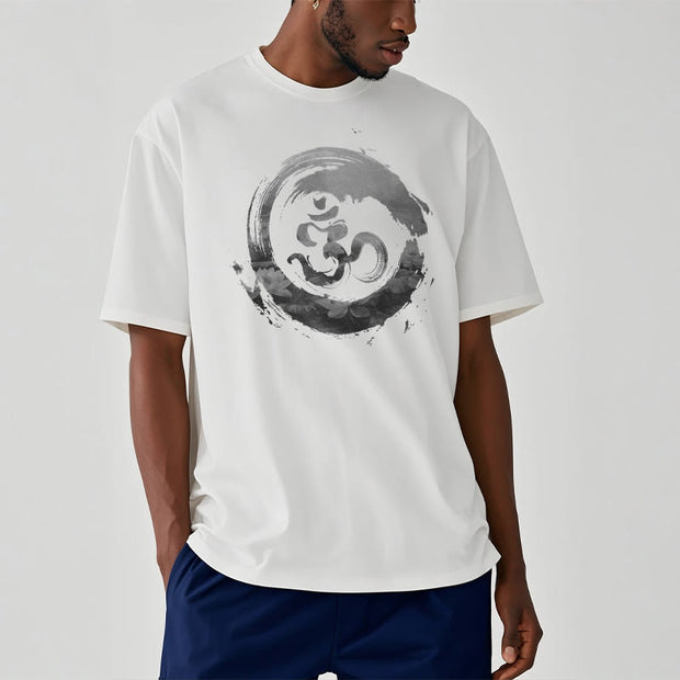 Buddha Stones Om Lotus Cotton Tee T-shirt T-Shirts BS 7