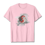 Buddha Stones Yin Yang Koi Fish Clouds Cotton Tee T-shirt