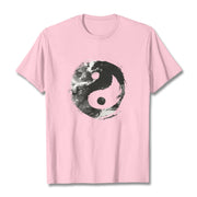 Buddha Stones Yin Yang Cotton Tee T-shirt T-Shirts BS LightPink 2XL