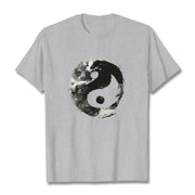 Buddha Stones Yin Yang Cotton Tee T-shirt T-Shirts BS LightGrey 2XL