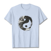 Buddha Stones Yin Yang Cotton Tee T-shirt T-Shirts BS LightCyan 2XL