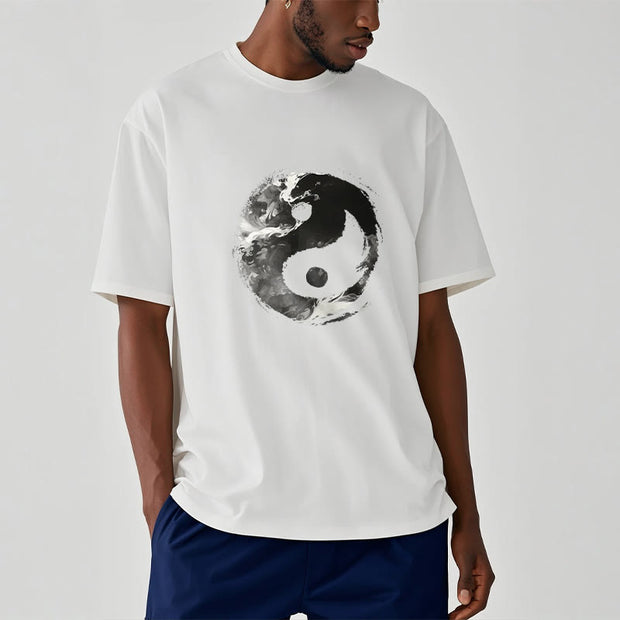 Buddha Stones Yin Yang Cotton Tee T-shirt T-Shirts BS 2