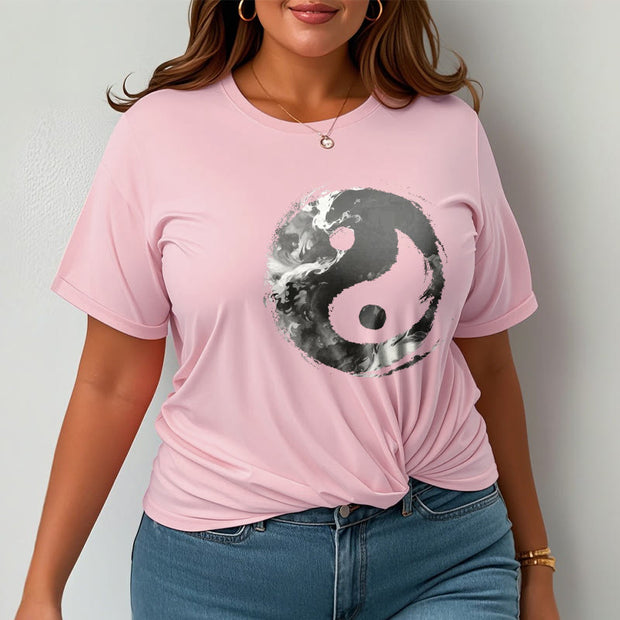 Buddha Stones Yin Yang Cotton Tee T-shirt T-Shirts BS 19