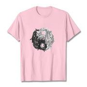 Buddha Stones Yin Yang Koi Fish Combination Cotton Tee T-shirt T-Shirts BS LightPink 2XL