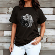 Buddha Stones Yin Yang Koi Fish Combination Cotton Tee T-shirt