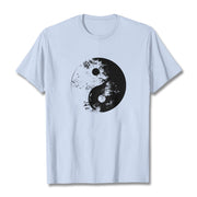 Buddha Stones Yin Yang Tai Chi Pattern Cotton Tee T-shirt T-Shirts BS LightCyan 2XL