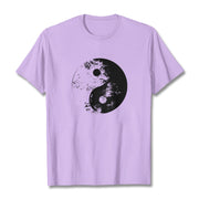 Buddha Stones Yin Yang Tai Chi Pattern Cotton Tee T-shirt T-Shirts BS Plum 2XL